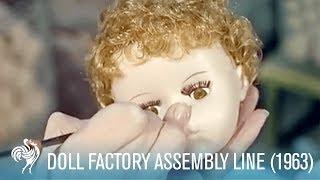 The Doll Factory’s Assembly Line (1963) | British Pathé