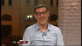 Slaven Bilić making Roy Keane laugh