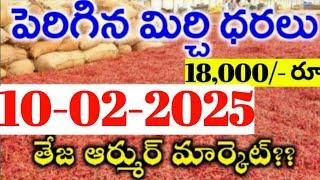 10-02-2025 గుంటూరు మిర్చి మార్కేట్ ధర || Today #mirchiRates In market ||  Mirchi Rate Increase ??