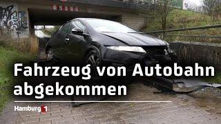 Auf der A23: Autofahrer verliert Kontrolle und kommt von Autobahn ab