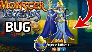 Monster Legends Empress Luthien + 9000 Tickets Free  Treasure Cave Anwir Paincraver Links Dc