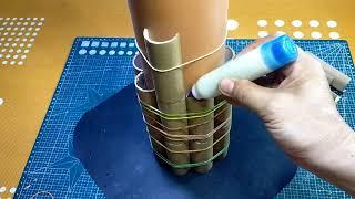 Recycling Cardboard Tube Idea / Diy Flower Pot / Home decor craft