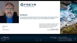 CEO Freyr,  at Pareto Securities' Virtual Power & Renewable  Energy Conference January 21 2021