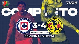  Partido COMPLETO sin INTERRUPCIONES | Cruz Azul 3-4 América | AP2024 - Semifinal - Vuelta | TUDN