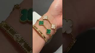 VCA Perlée sweet clovers bracelet #vancleefarpels #vca #vancleefandarpels #shorts #motherofpearl