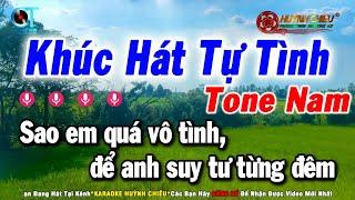 Karaoke Khúc Hát Tự Tình Tone Nam Nhạc Sống || Karaoke Huỳnh Chiêu