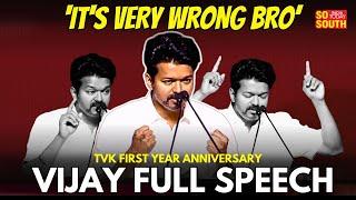 Vijay Full Speech |  TVK Anniversary | English | Tamizhaga Vetri Kazhagam | SoSouth