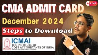 CMA Admit Card December 2024 | cma exam updates