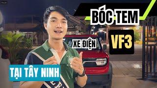 Bóc Tem Xe Điện VF3 Màu Đỏ Tại Tây Ninh - Duy Nguyễn Vlog