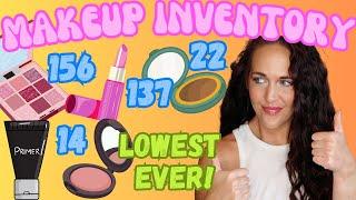 ️MAKEUP INVENTORY 2024 - MID YEAR UPDATE!  LOWEST NUMBERS EVER!?