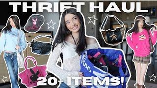 HUGE Y2K Thrift Haul + Try On (20+ items!!!) 