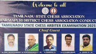 Tamil Nadu State chess Arbiter  examination 2025 #Dharmapuri district chess association#suryatvdpi