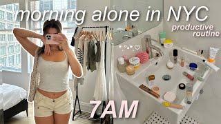 morning routine ALONE in NEW YORK: 7AM routine ︎