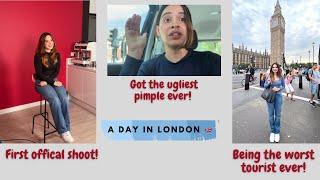 Come with me on my first ever shoot in London!! | Feat. My ugly pimple | India vs Pak match