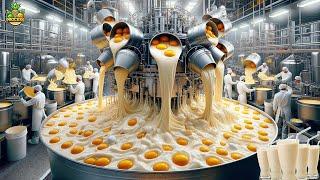 How Eggnog Is Made in a Factory | Transforming Fresh Ingredients into a Creamy Delight