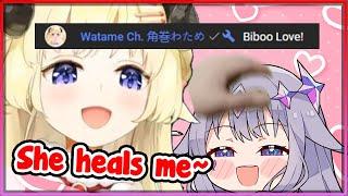 [ENG SUB/Hololive] Watame got infected by Biboo's cuteness