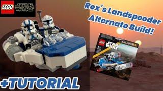 I made a LANDSPEEDER using Rex’s Microfighter! | Lego Star Wars (Captain Rex Y-Wing alternate build)