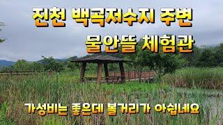 진천 백곡저수지 주변 물안뜰 체험관. 가성비는 좋은데 주변 볼거리가 조금 아쉽네요