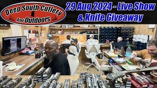 29 Aug 2024 - Live Show & Knife Giveaway Winner.  Bear & Son, Case, Buck, Cobratec, GEC, Pocketknife