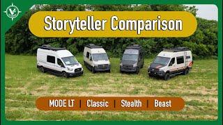 Storyteller Overland Vans Comparison: Mode LT vs. Classic vs. Stealth vs. Beast