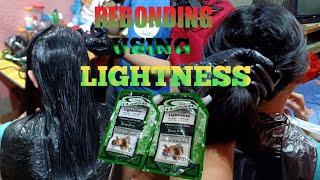 HAIR REBONDING USING LIGHTNESS MAGANDA BA? / #diy #hairstyle #shorts