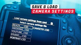 Canon Menu: How to Save and Load Camera Setting From SD Cards