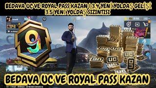 Bedava Uc ve Royal Pass Kazan | 3.4 Yoldaş Geliş Tarihi | 3.5 Yeni Yoldaş Sızıntısı Pubg Mobile