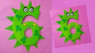 DIY Dinosaur Birthday Number 6 | DIY Dinosaur Themed Decor| Hania craft ideas | #birthday |#number6