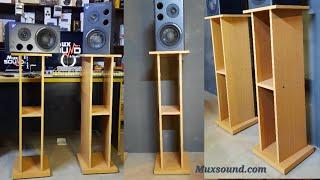 Audiophile Studio Monitor Speaker Stands |  Wooden | 3 Feet Height | Mux Sound