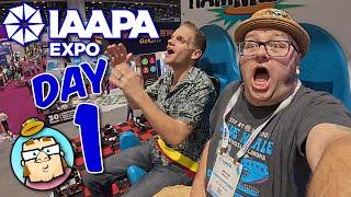 IAAPA - Day One - Amusement Park and Attraction Trade Show - Riding Rides on the Show Room Floor!