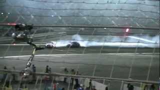 Formula Drift Irwindale Rhys Millen Crash Chasing Daigo Saito Achilles Bridges Racing SC430 Lexus