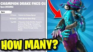 How Many Points Do You Need To Get The CHAMPION DRAKE SKIN in Fortnite! (FNCS Cup)