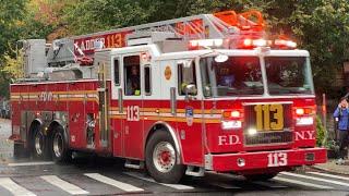 ⁴ᴷ New York City Fire Department ** Brand New ** Ladder 113 Responding { EQ2B + Rumler + Horn }