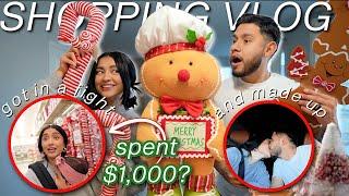 CHRISTMAS DECOR SHOPPING!! GOT IN A FIGHT + SPENT $1,000?