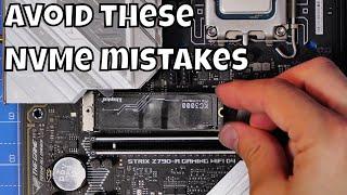 Don't make these mistakes with your NVMe SSD installation - NVMe tips and tricks