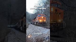 CSX B651 with Duo BNSF + a Norfolk Southern DPU #csx #bnsf #norfolksouthern #railfan