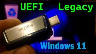 How To Create A Windows 11 Bootable USB for Legacy and UEFI