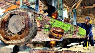 The Unexpected Beauty of Hundreds of Years Old Teak Wood at a Sawmill