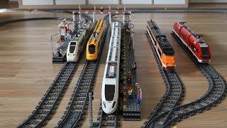 Große Lego Zugstrecke mit XXL Lego Bahnhof