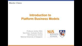 Master Class: Platform Business Models