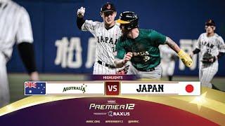 HIGHLIGHTS | Game 16 Australia vs Japan | WBSC Premier12 2024 presented by RAXUS