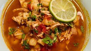 Mexican Style Chicken and Hominy Bean Soup (Pozole soup)