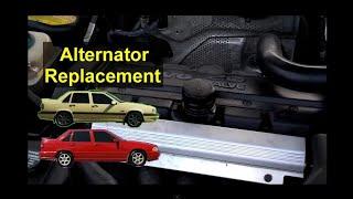 How to replace the alternator, not charging, bad, noisy, Volvo 850, S70, V70, V70 XC, V70R - REMIX