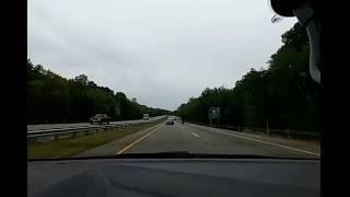 Impatient motocycle rider caught on dashcam on 395 in Connecticut