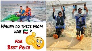 Do water Sports at best price from UAE/My bucketlist /Cheapest parasailing and jetski spot in uae