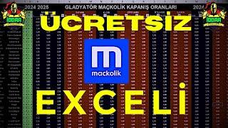 125 BİN MAÇKOLİK ÜCRETSİZ EXCELİ  GÜNCEL DOSYA