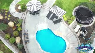 Semi Inground Swimming Pool | Westrock Pools | Drone Video