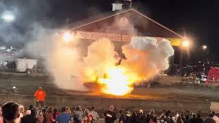 Columbia County Fair 2024 Demolition Derby Car Explosion