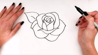 How To Draw A Rose Step By Step  | Rose Drawing EASY | Super Easy Drawings