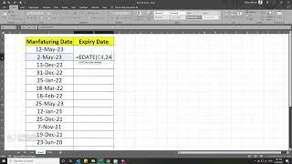 How to Calculate Expiry Date and Days Left in Excel-E-date Formula